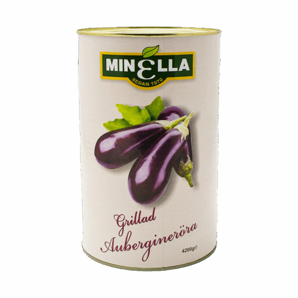 Minella Grillad Aubergine 4,2kg*3  <br>باذنجان مشوي مانيلا 4.2كغ