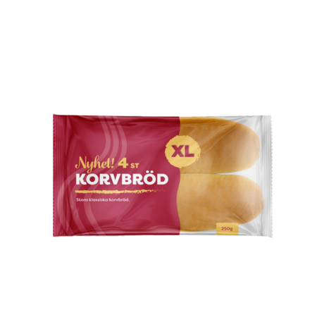 Korvbröd 4st XL Liba 250g*10 <br> خبز نقانق عدد 4 كبير ليبا 250 غ