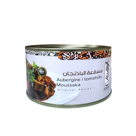 Mousakaa Olja Green plain 400g * 12 <br> مصقعه بالزيت السهل الاخضر ٤٠٠غ