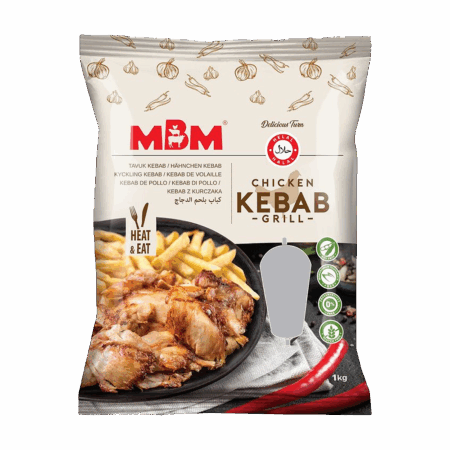 MBM Shawrma Kycklings Lår Filé 1kg*8 <br>شاورما دجاج فيليه 1 كغ إم بي إم
